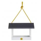 MODERN FARMHOUSE FLY-THRU BIRD FEEDER BLACK AND WH