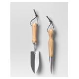 2PC PLANT GARDENING TOOL SET STAINLESS STEEL FINIS