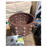 BROWN CERAMIC FLOWER POT