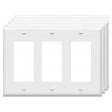 ENERLITES 3-GANG WHITE DECORATOR SWITCH OUTLET WAL
