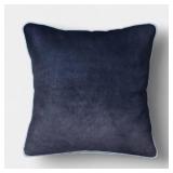18"X18" SQUARE OUTDOOR THROW PILLOW COFFEE/NAVY BL