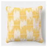 18"X18" IKAT WOVEN PILLOW IVORY/YELLOW - THRESHOLD