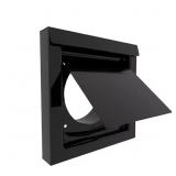 4 IN. POWDER COATED STEEL BLACK DRYER VENT