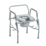 $214 DRIVE MEDICAL STEEL DROP ARM BEDSIDE COMMODE