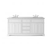 $1499 FREMONT 72 IN. W WHITE DOUBLE VANITY WITH GR