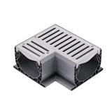 SPEE-D CHANNEL DRAIN 90 DEGREE ELBOW AND GRATE, GR