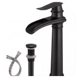 WATERFALL SINGLE HOLE SINGLE HANDLE BATHROOM VESSE