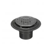 ROUND GRAY PVC SHOWER DRAIN WITH 4-3/16 IN. ROUND