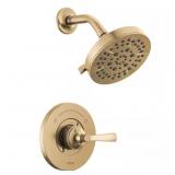 $191 FARYN GOLD SINGLE-HANDLE 5-SPRAY SHOWER FAUCE