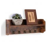 RUSTIC AGED WOOD PRINT MDF UTILITY FLOATING WALL S