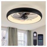 $124 20 IN. SMART INDOOR MODERN BLACK ROUND LOW PR