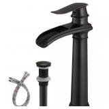 WATERFALL SINGLE HOLE SINGLE HANDLE BATHROOM VESSE