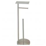 ROUND FREE STANDING TOILET PAPER HOLDER WITH TOP S