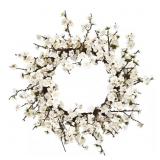 24 IN. ARTIFICIAL PLUM BLOSSOM WREATH