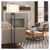 62"X8" WESTON WINDOW PANE FLOOR LAMP BLACK - THRES