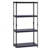 4-TIER STEEL GARAGE STORAGE SHELVING UNIT IN BLACK