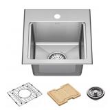 $199 DELTA EMERY 15 IN. DROP-IN/UNDERMOUNT SINGLE