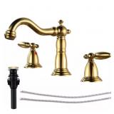 DOUBLE HANDLE 8 IN. WIDESPREAD BATHROOM FAUCET 3-H