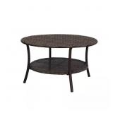 32 IN. MIX AND MATCH BROWN ROUND WICKER OUTDOOR PA