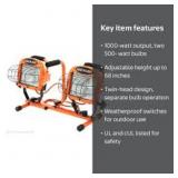 DESIGNERS EDGE L14SLED ORANGE 1000-WATT TWIN-HEAD