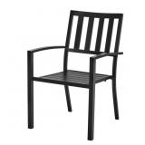 STYLEWELL STACKABLE STEEL SLAT OUTDOOR DINING CHAI