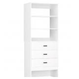 $142 24 IN. W WHITE WALK-IN TOWER 4-SHELF WOOD CLO