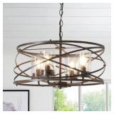 $180 4-LIGHT BRONZE DIMMABLE FARMHOUSE VINTAGE DRU