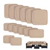 14-PIECE PATIO CUSHION COVERS REPLACEMENT WITH ZIP