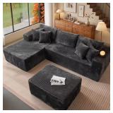 $706 BP 108 IN. WIDE ARM 2-PIECE MODERN PLUSH CORD