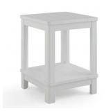 1 LOT (2) DELUXE 20 IN. RESIN WHITE SQUARE PATIO S