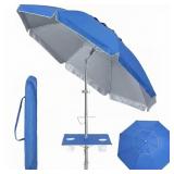 7 FT. METAL TILT BEACH UMBRELLA WITH SAND ANCHOR A