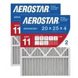 AEROSTAR AIR FILTER 20X25X4 MERV 11 AC FILTER, HVA