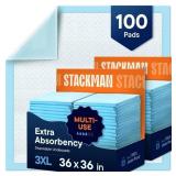 CHUCKS PADS DISPOSABLE ADULT UNDERPADS 100-PACK 36