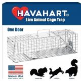 HAVAHART MEDIUM 1-DOOR LIVE ANIMAL TRAP, GALVANIZE