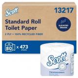 SCOTT PROFESSIONAL STANDARD ROLL TOILET PAPER, BUL