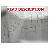 4 PIECE BLACK PATIO SET