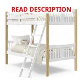 $115 STORKCRAFT CARIBOU BUNK BED - WHITE/NATURAL B