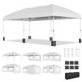 $217 10×20 FT HEAVY DUTY POP UP CANOPY TENT WITH R