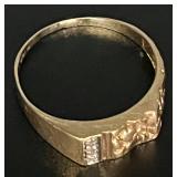 Vtg. 10K Yellow Gold Nugget Ring