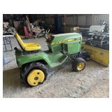 John Deer 318 Law Tractor with Blade & Wagon