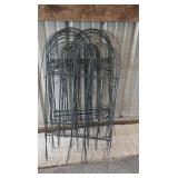 Lot of Green Metal Garden Border Fencing Panels