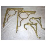 Lot of Vintage Brass Brackets