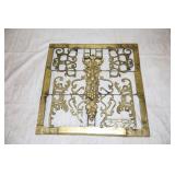 Vintage Ornate Brass Decorative Panel