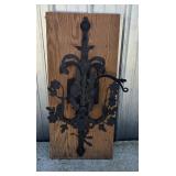 Ornate Cast Iron Wall Hanging w/Bell