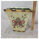 Hand Painted Square Tole Planters