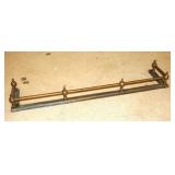 Atq Victorian Style Brass Fireplace Hearth Fender