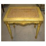 Vintage French Provincial Style Cane-Top Table