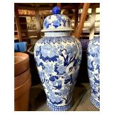 Blue/White Porcelain Chinese Temple Jar