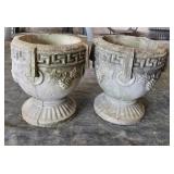 Vintage Concrete Garden Planters