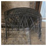 Lot of Black Decorative Metal Garden Fence Panels